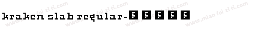 kraken slab regular字体转换